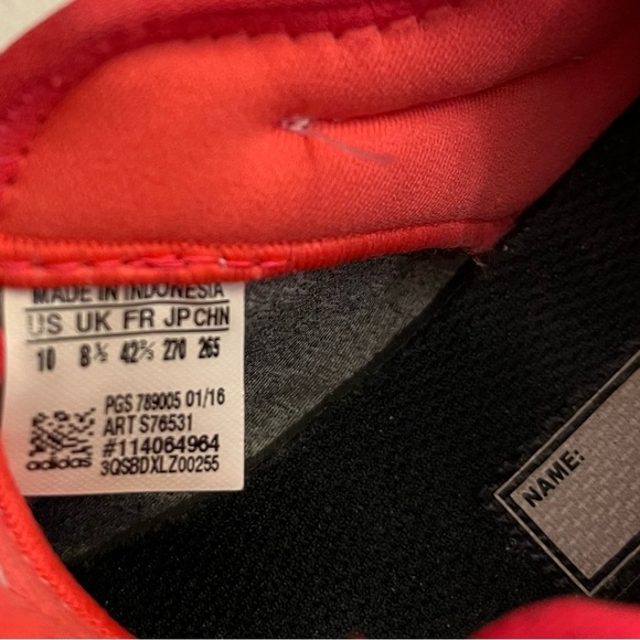 Adidas Pink Sneakers with White Stripes size 10 - Picture 5 of 5